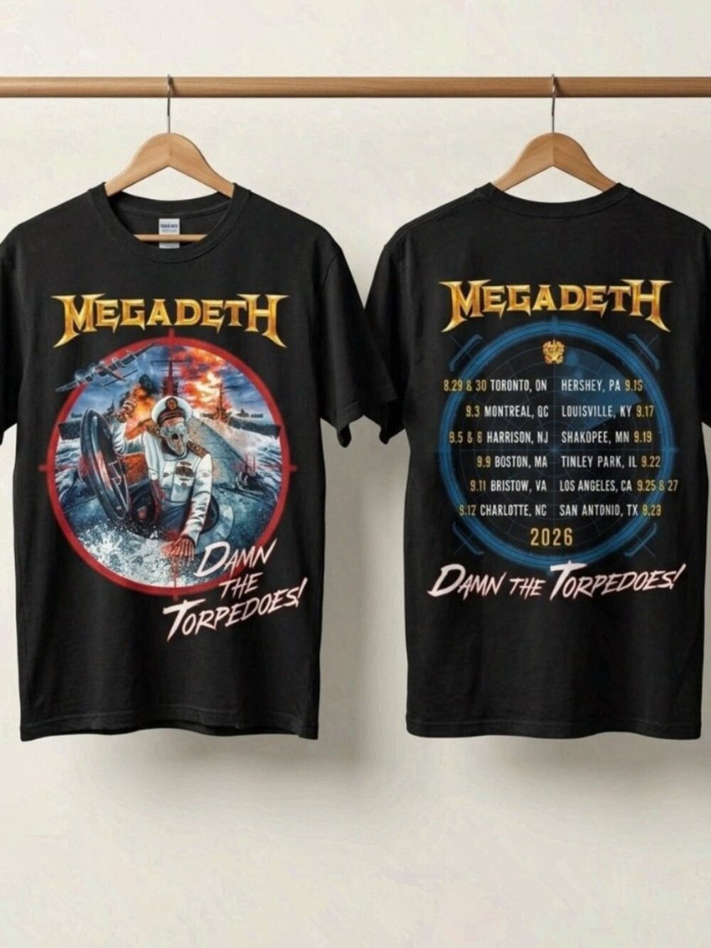 Megadeth World Tour 2026 T Shirt Reprint